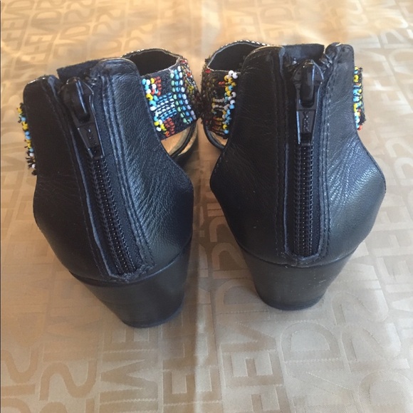 Coconuts Beaded Boho Chic Look Sandals Black S5 - Picture 4 of 7